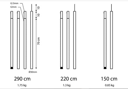 MIUDY Poles 雪貂 TC棉天幕營柱  7075 鋁合金