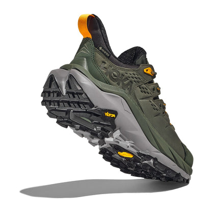 HOKA  男 Kaha 2 Low GTX 防水登山鞋 百里香綠/橘黃 1123190TRYL