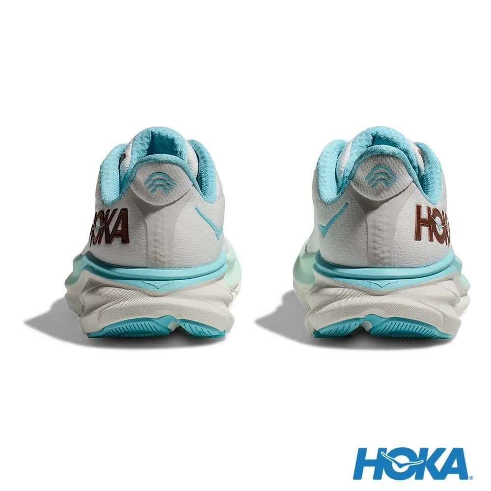 HOKA 女 Clifton 9 寬楦 路跑鞋 霜白色/玫瑰金 HO1132211FTRS