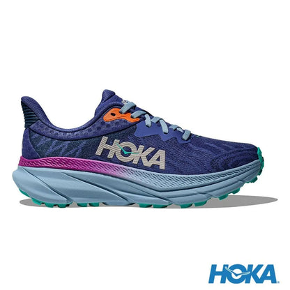 HOKA 女 Challenger 7 寬楦 全地形鞋 午夜藍/細雨藍 1134500ESK