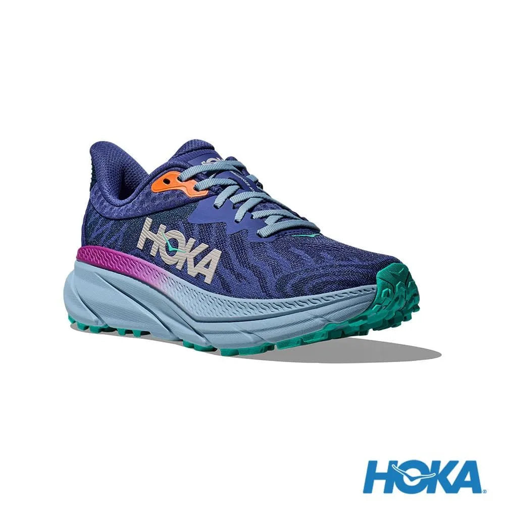 HOKA 女 Challenger 7 寬楦 全地形鞋 午夜藍/細雨藍 1134500ESK