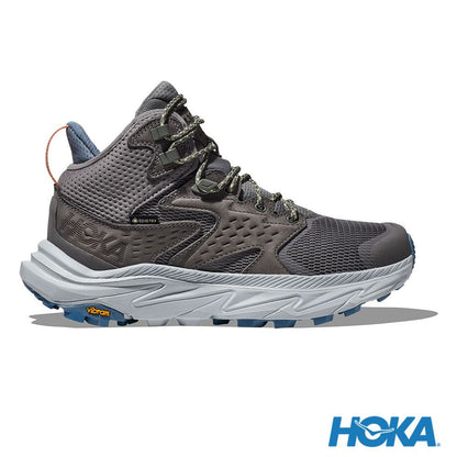 HOKA 女 Anacapa 2 MID GTX 防水登山鞋 太空灰/迷幻藍 1142831ATRL