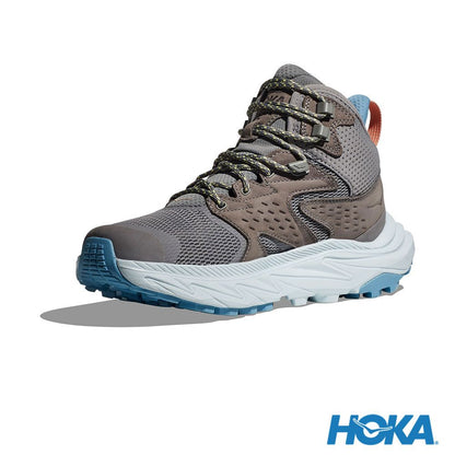 HOKA 女 Anacapa 2 MID GTX 防水登山鞋 太空灰/迷幻藍 1142831ATRL