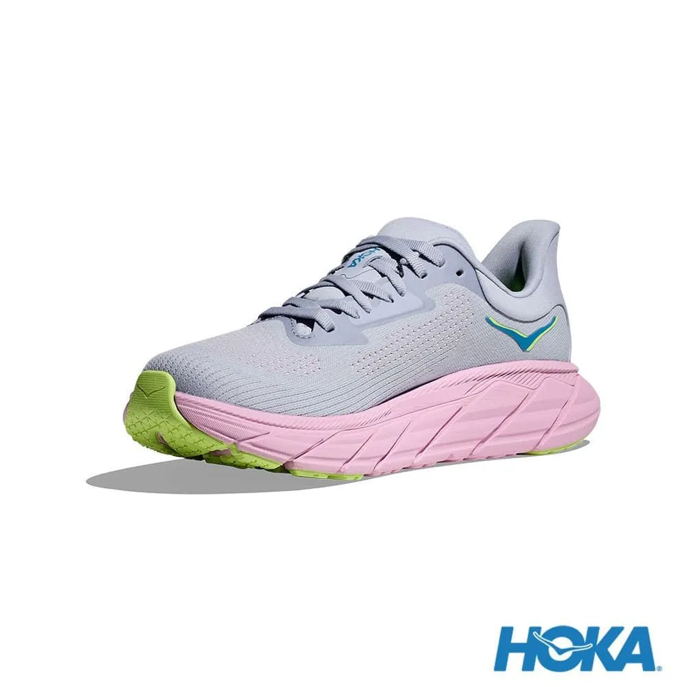 HOKA 女 Arahi 7 寬楦 路跑鞋 海鷗灰/粉色 1147890GLP