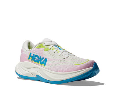 HOKA 女 Rincon 4 寬楦 路跑鞋 雙白色/粉色 1155133FNK