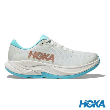 HOKA 女 Rincon 4 寬楦 路跑鞋 霜白色/玫瑰金 HO1155133FTRS