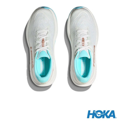 HOKA 女 Rincon 4 寬楦 路跑鞋 霜白色/玫瑰金 HO1155133FTRS