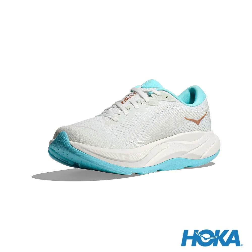 HOKA 女 Rincon 4 寬楦 路跑鞋 霜白色/玫瑰金 HO1155133FTRS