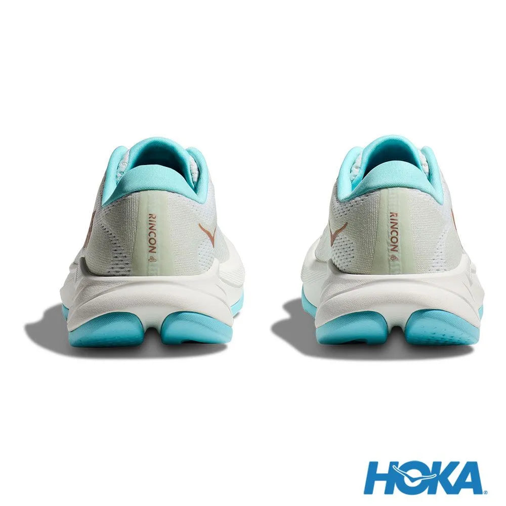 HOKA 女 Rincon 4 寬楦 路跑鞋 霜白色/玫瑰金 HO1155133FTRS