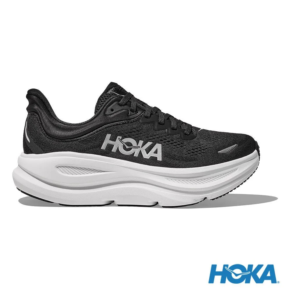 HOKA 男 Bondi 9 寬楦 路跑鞋 黑/白 HO1162013BWHT