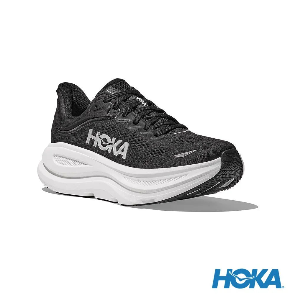 HOKA 男 Bondi 9 寬楦 路跑鞋 黑/白 HO1162013BWHT