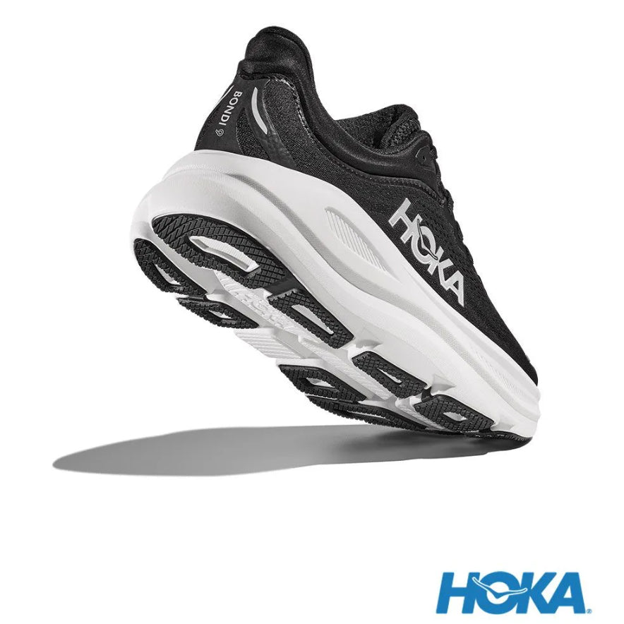 HOKA 女 Bondi 9 寬楦 路跑鞋 黑/白 1162014BWHT