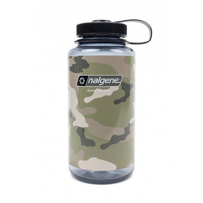 【Nalgene】1000cc寬嘴水壼 灰黑迷彩 682023-0014