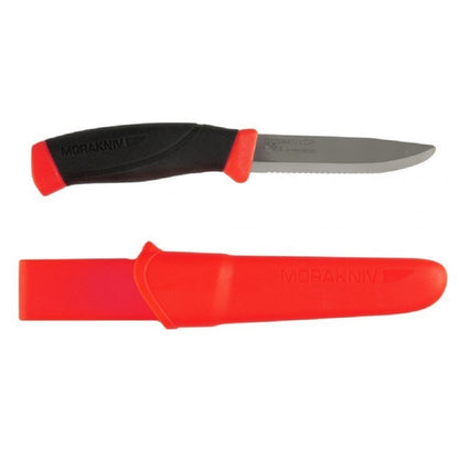 MORAKNIV Companion F Rescue 不鏽鋼直刀 鋸齒刀刃 紅色 12213