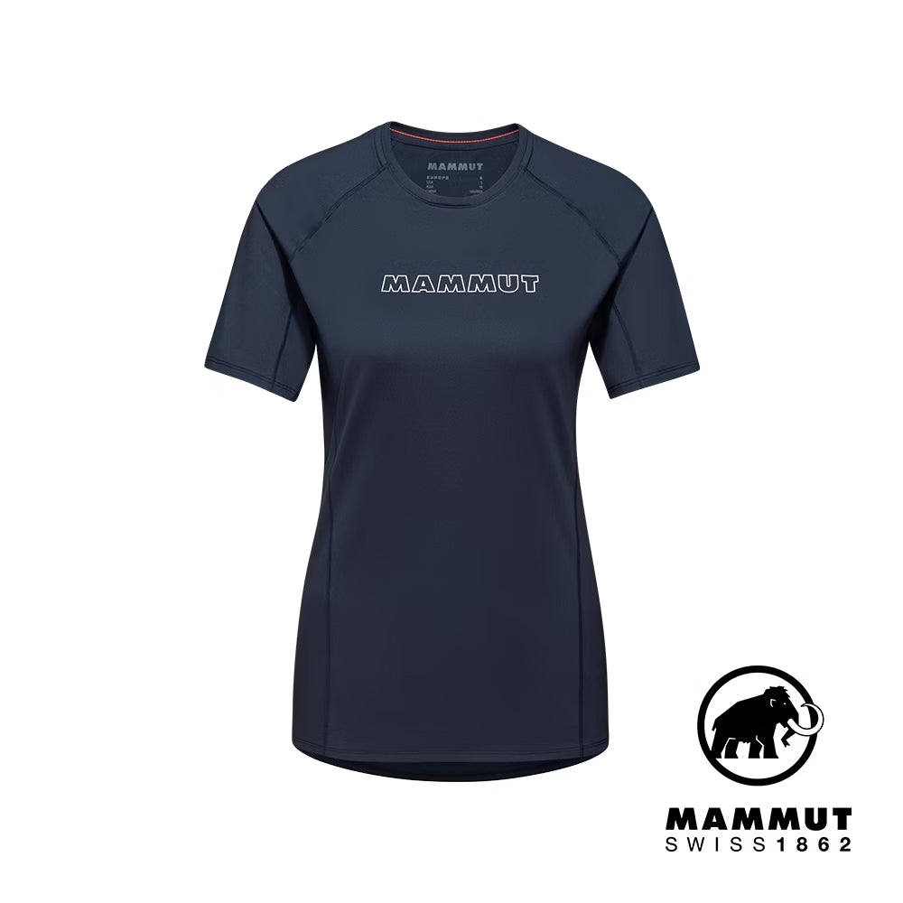 Mammut 長毛象 Selun FL 女 機能 LOGO短袖T恤 海洋藍 1017-05060