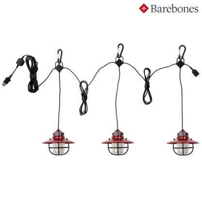 Barebones Edison String Lights 串連垂吊營燈 紅色 LIV-267