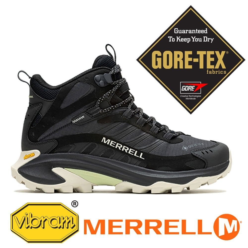 MERRELL 美國 MOAB SPEED 2 女 GTX 中筒健行鞋黑 037826