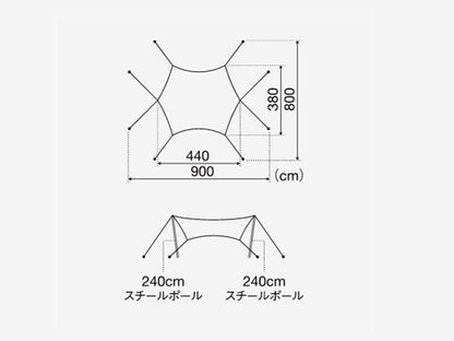 SnowPeak Landnest 帳棚天幕組 M SET-260