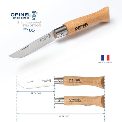 OPINEL Stainless 法國經典 櫸木柄不鏽鋼折刀