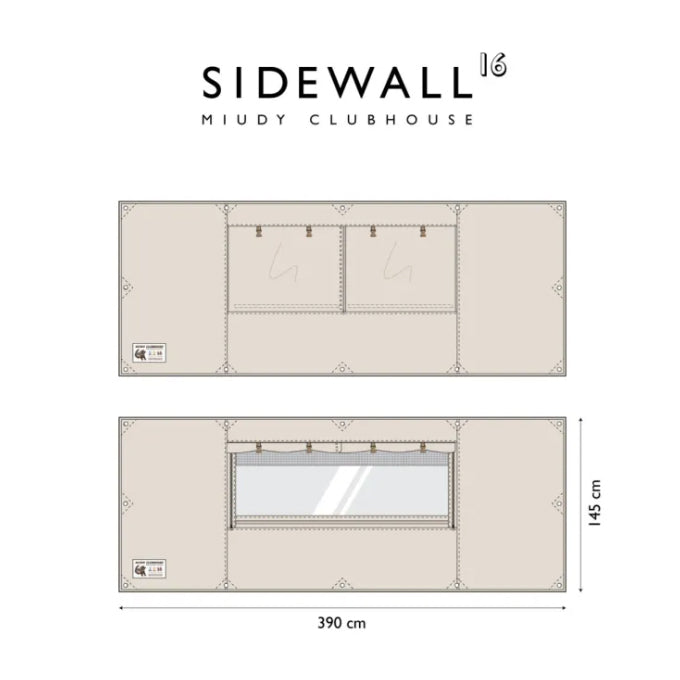 MIUDY T/C SIDEWALL 16/36 雪貂邊牆陣幕